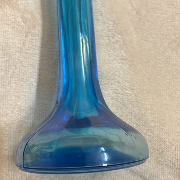 Dugan Ribbed Glass Tall Vase. Carnival glass, iridescent, swung/stretch Antique - Picture 5 of 8